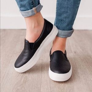 Lucy Ave Black Slip on Shoes